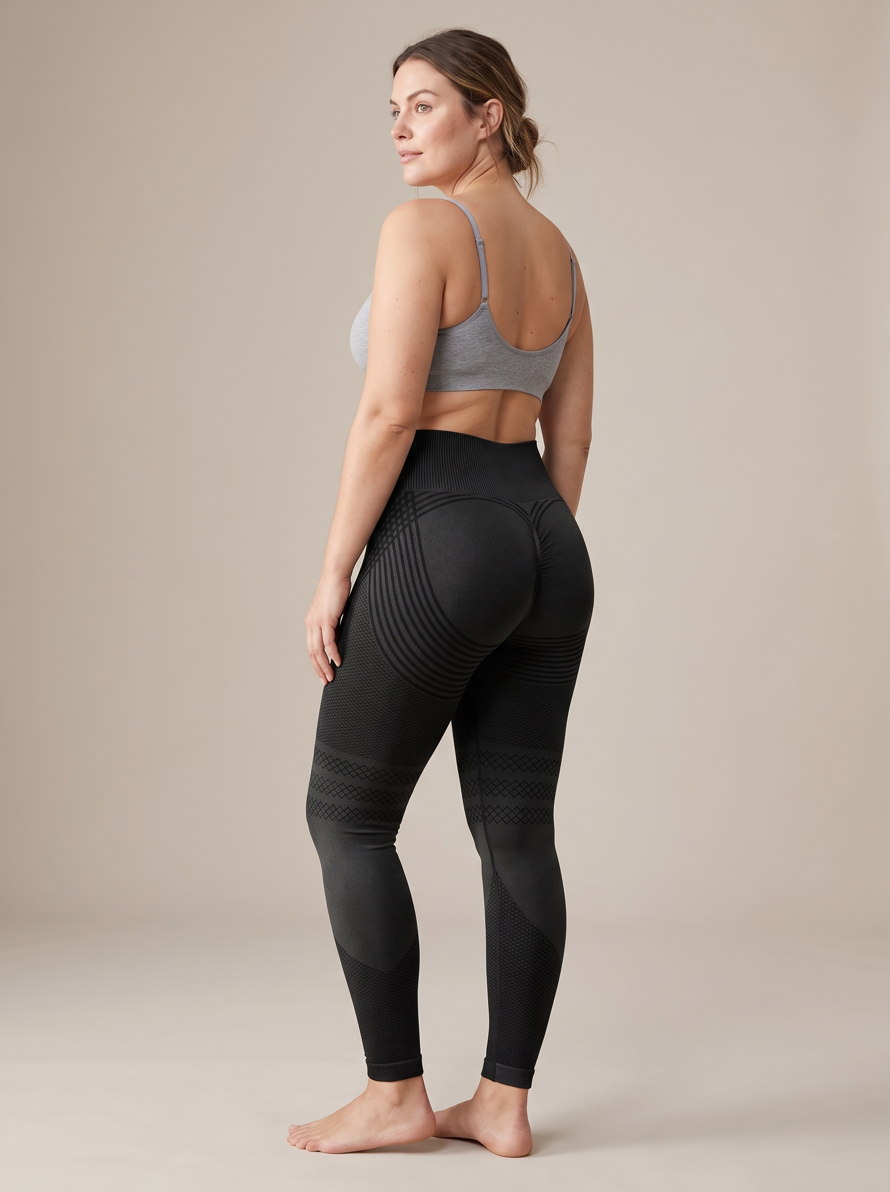 Melloway Shaping Legging zwart - achterkant scrunch lift, studio